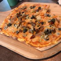 Mediterranean pizza, 9.5/10  at The Vegan Table in Bangkok