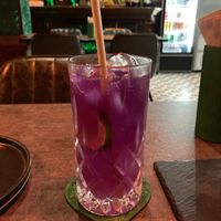 Pea Flower Lemonade at The Vegan Table in Bangkok