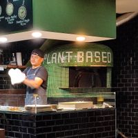 Hand tossed crust! at The Vegan Table in Bangkok