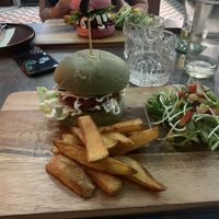 Hawaiian burger   at The Vegan Table in Bangkok