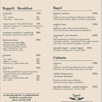 Menu at Rokusch in Pecs