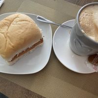 Vegan breakfast bap & soya latte 😋  at The Little Coffee House in Selby