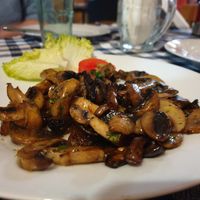Sautéed mushrooms at Sunny's in Borovets