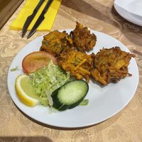 Onion bhajis  at Kurry Kingdom Indian Tandoor in Gran Canaria
