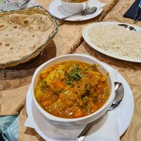Vegetable Curry & Chapati Bread at Kurry Kingdom Indian Tandoor in Gran Canaria