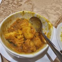 Aloo Gobi half eaten at Kurry Kingdom Indian Tandoor in Gran Canaria