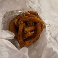 Side of onion rings   at Vegan Grill - St Marks in New York City