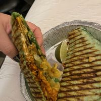 Inside crunch wrap   at Vegan Grill - St Marks in New York City