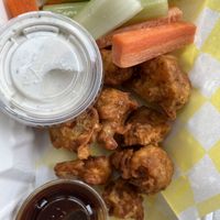 BBQ Cauliflower Wings  at Vegan Grill - St Marks in New York City
