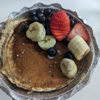 Pancakes - dry but nice flavour at Vegan Grill - St Marks in New York City