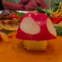 Radish toadstool at Thai Garden in Northampton