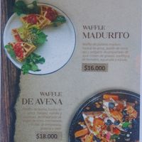 Breakfast menu at Zona ProSalud in Guatape