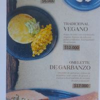 Breakfast menu 2 at Zona ProSalud in Guatape