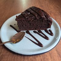Carob cake at Zona ProSalud in Guatape