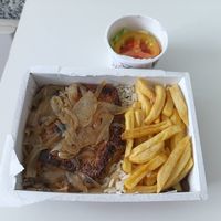 Seitan prato feito at Viva la Vegan in Curitiba