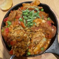 Vegan Spanish paella  at Mayan Kitchen in Sunnyvale