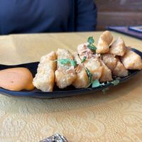 Yucca fries with ailoi sauce. Yum! at Mayan Kitchen in Sunnyvale