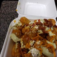 Tots without the egg at Velvet Taco in Houston