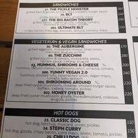 Updated menu at Burgerslut in Skopje