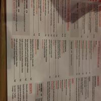 Menu  at Favela in Val Thorens