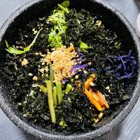 Bibimbap aux légumes et algues rôties   at Kimch'i in Lezignan-corbieres