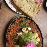 Vegan shakshuka 😍  at MamaCocha in Pisac