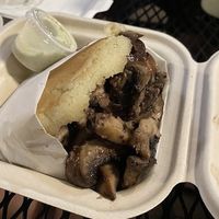 Vegan Arepa: Mushrooms Seasoned perfectly with plant-based cheese😍  at Miss Arepa in Lahaina