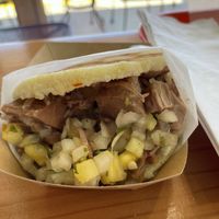 Jack fruit Hawaiiana arepa  at Miss Arepa in Lahaina