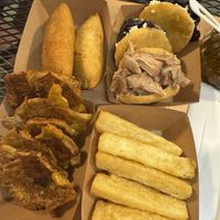 Tried the mushroom empanadas- fantastic! Arepitas, yuca fries & tostones. All really good and recommend !  at Miss Arepa in Lahaina