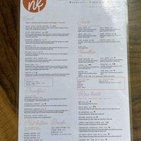 Menu in English   at Naked Foods in Nosara