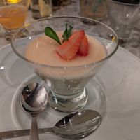 Strawberry Panna Cotta at Coletta in New York City