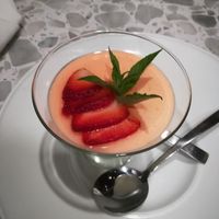 Strawberry Panna Cotta at Coletta in New York City