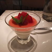 Strawberry panna cotta at Coletta in New York City