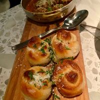 Garlic knots & meatballs at Coletta in New York City