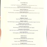 Menu: Entrées, Pastas, Ravioli  at Coletta in New York City