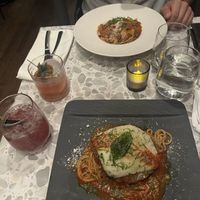 Pasta ragu, Chicken Parm  at Coletta in New York City