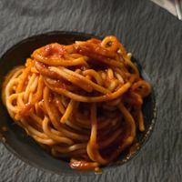 Spaghetti marinara at Coletta in New York City