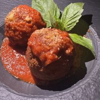 Pork fennel arancini  at Coletta in New York City
