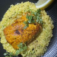 Salmon risotto  at Coletta in New York City