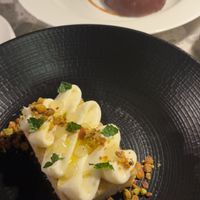 Limoncello olive oil cake, and chocolate hazelnut dome, both devine   at Coletta in New York City