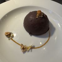 Hazelnut dome (hazelnut praline mousse & caramel inside)  at Coletta in New York City