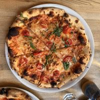 Margherita pizza with vegan cheesee  at Pizza Campania in Bozeman