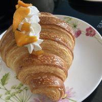 Mango and passion fruit croissant   at Veg'n'lishious in Leeds
