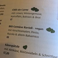 2 green hearts = vegan at KRAFTalm in Itter