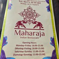  at Maharaja Indian Restaurant in Ramstein-miesenbach