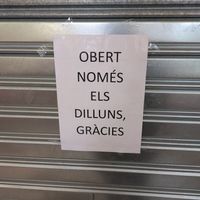 Only opens Mondays now :( at Llegums Cuits Isar in Girona