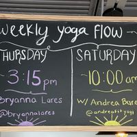 Yoga schedule   at Gratefuel Cafe in Fort Lauderdale