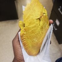 Veggie pattie at Soulkofa in Brooklyn