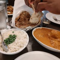 Basmati rice and peas at Noon Mirch in Webster