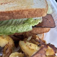 Club sandwich was mostly bread.   at Butter Cafe in Dayton